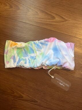 Watercolors by Kenny Flowers Pastel Tie-Dye Bandeau Top